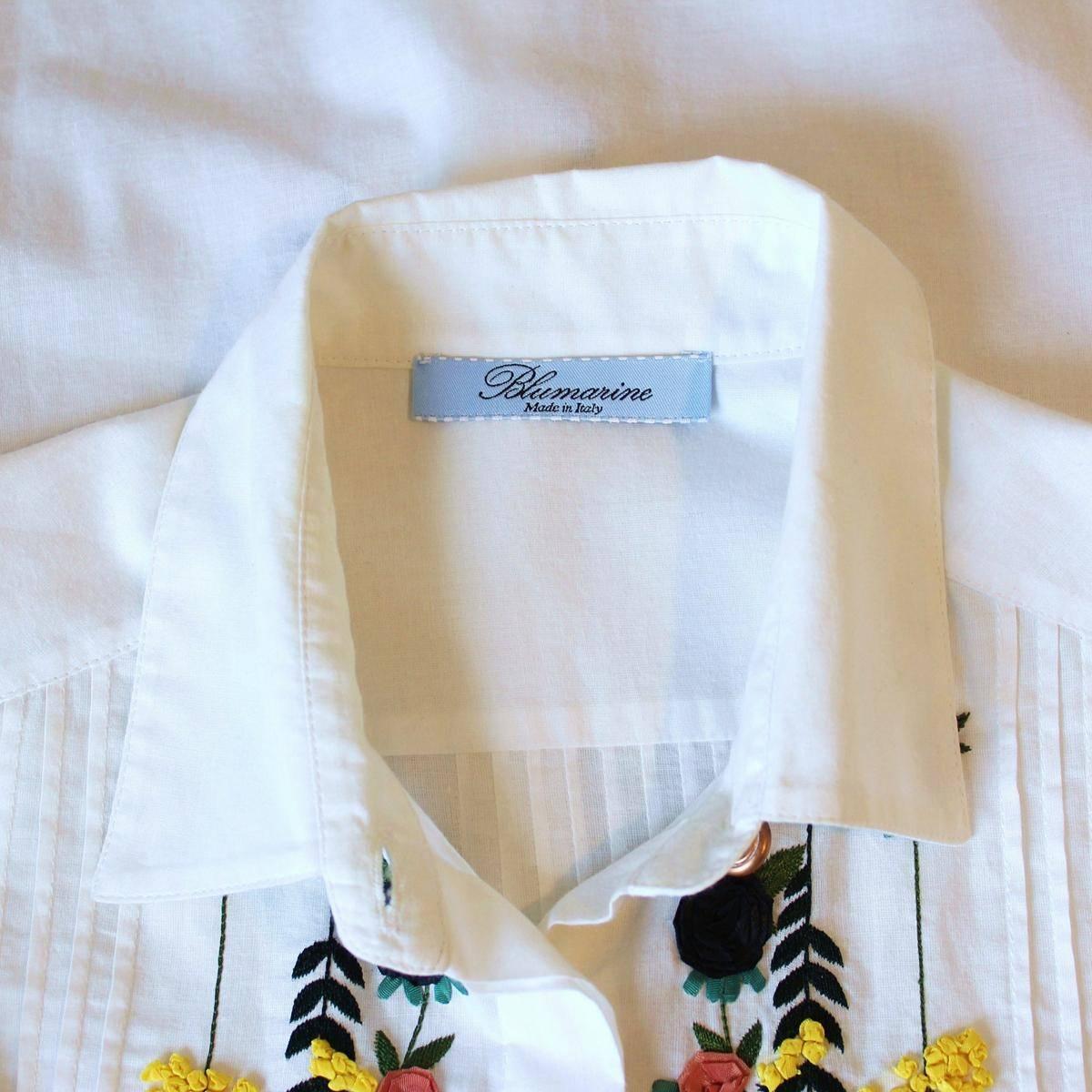 Women's Blumarine White Embroidered Shirt  