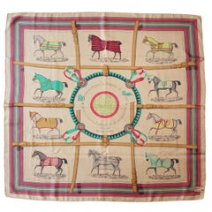 Vintage Hermès "Couvertures et tenues de jour" scarf