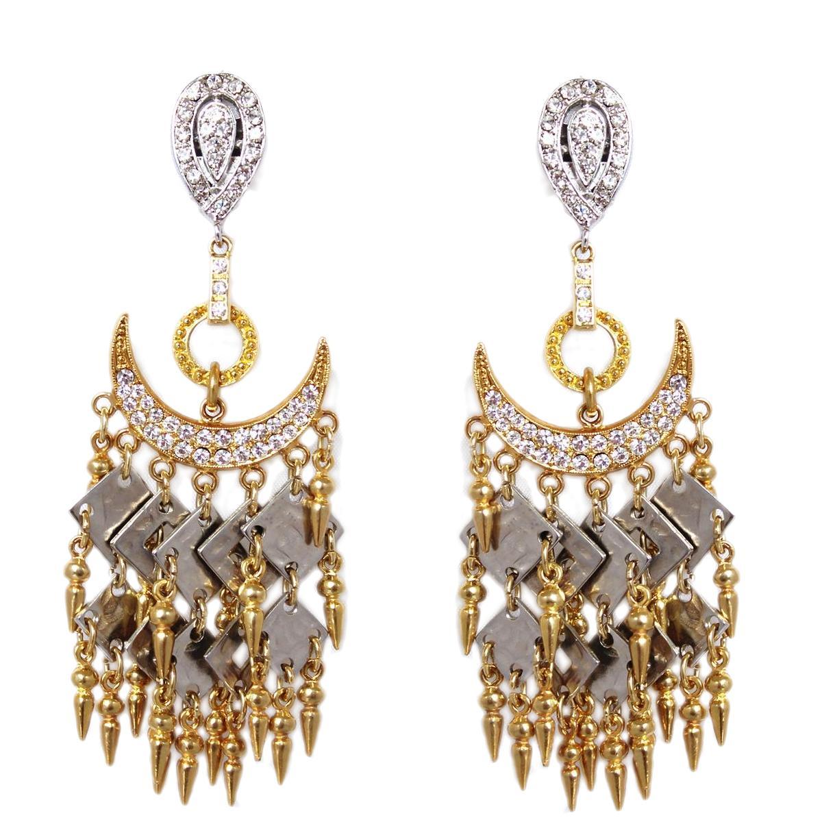 Carlo Zini Gold Gipsy Earrings For Sale