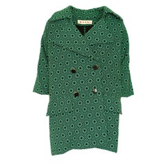 Marni Wool Green Blacj Jacket IT 42
