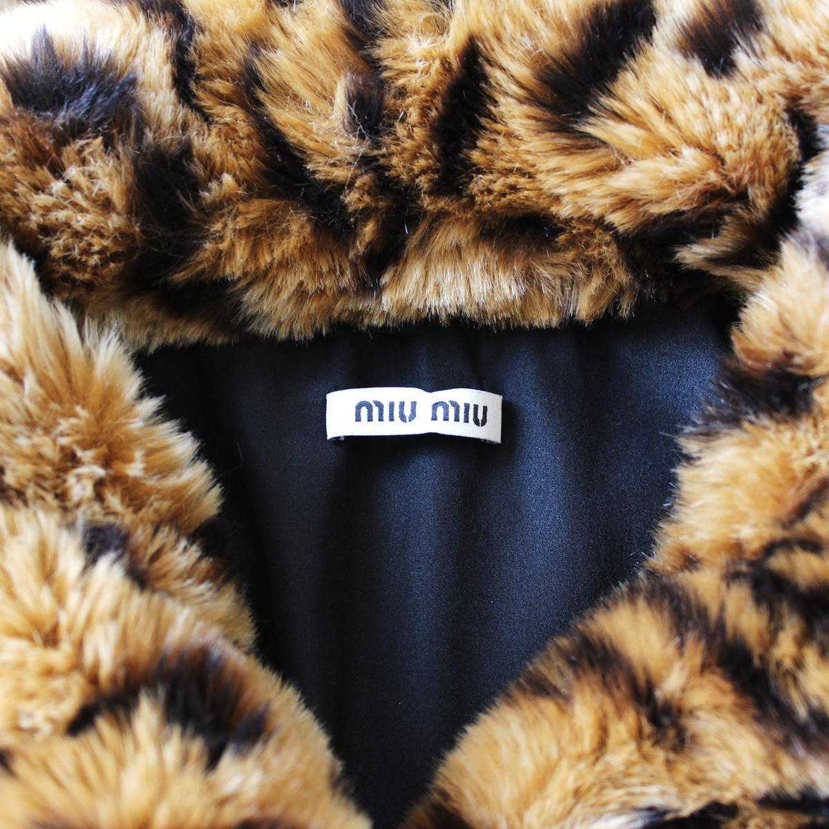 Miu Miu Animalier Eco Fur Coat In Excellent Condition In Gazzaniga (BG), IT