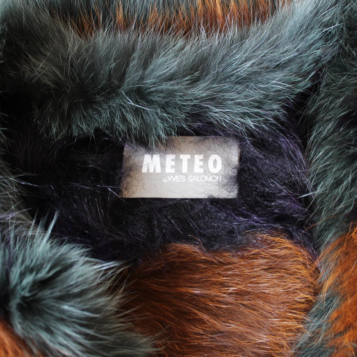 Meteo by Yves Salomon Multicolored Fox Fur In Excellent Condition In Gazzaniga (BG), IT