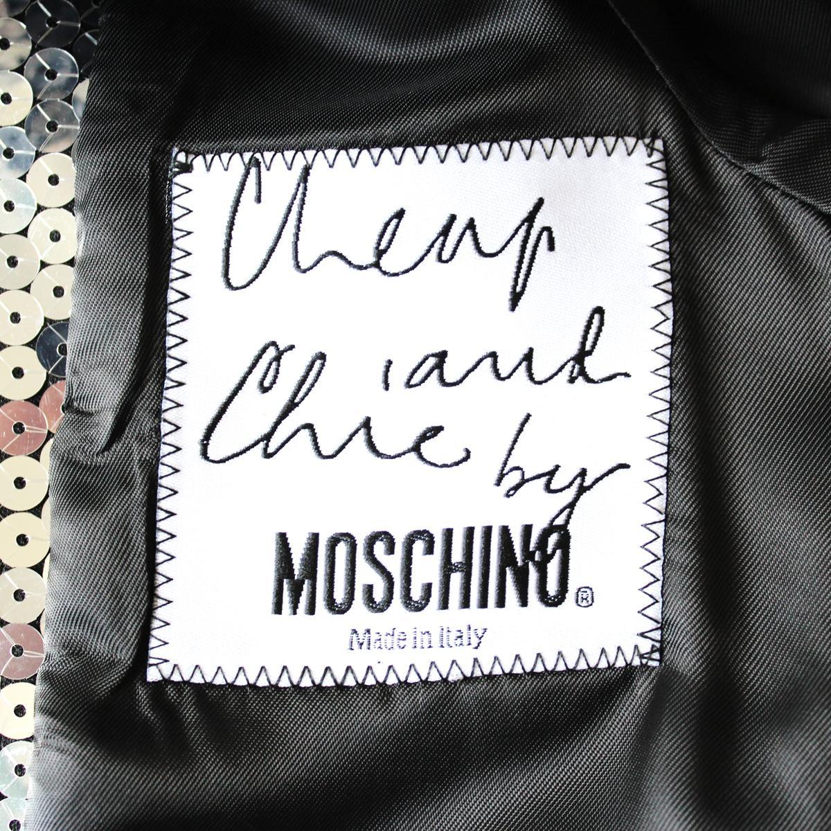 Moschino Silver Sequins Jacket, 1990s For Sale 2