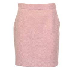 Chanel Pink Wool Skirt 40