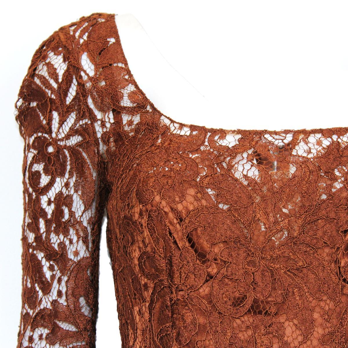 lace rust dress