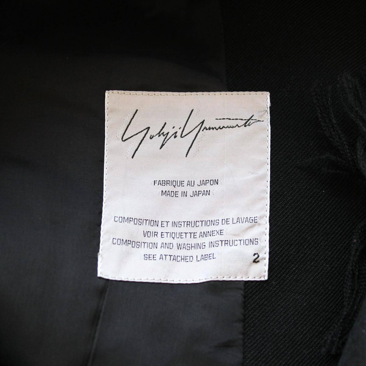 Yohji Yamamoto  Fringe Wool Coat S In Excellent Condition In Gazzaniga (BG), IT