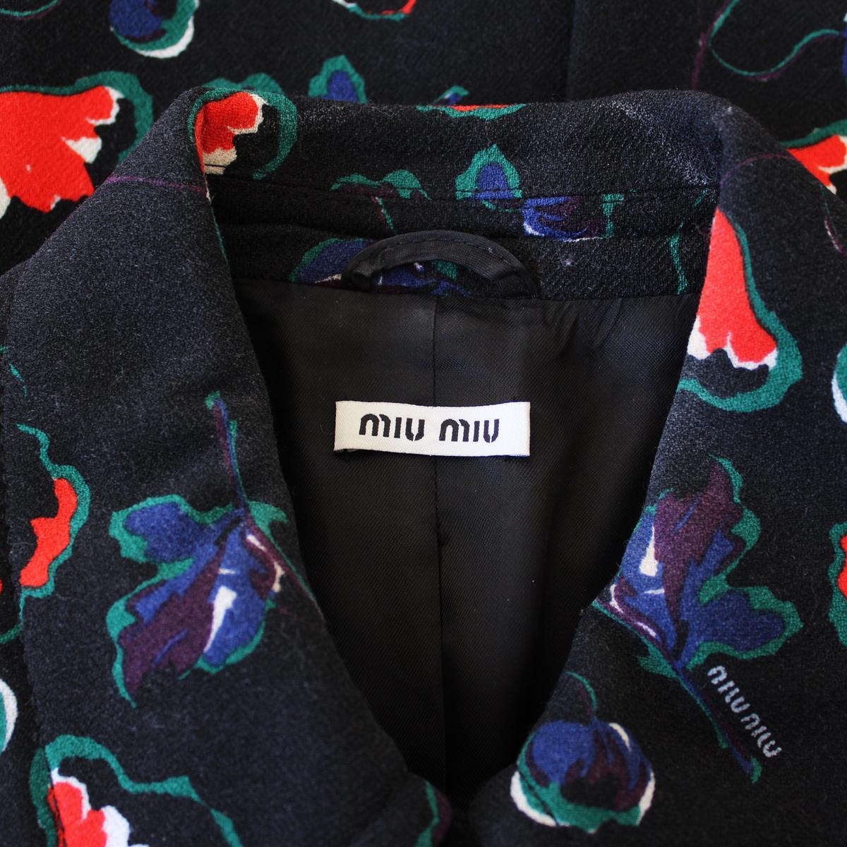 Women's 2014 Miu Miu Floral Wool Coat 