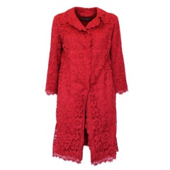 Dolce 
Gabbana Special Piece Red Lace Overcoat