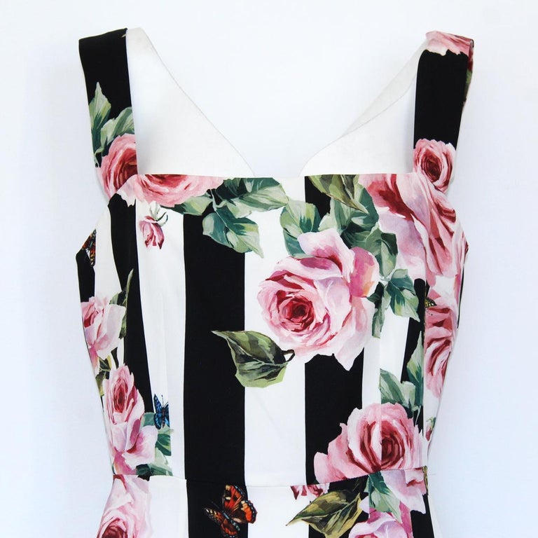 Dolce & Gabbana Pink Ice Cream Roses Sequined Dress