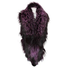 De Nicola Roma Purple Fox Fur Collar 