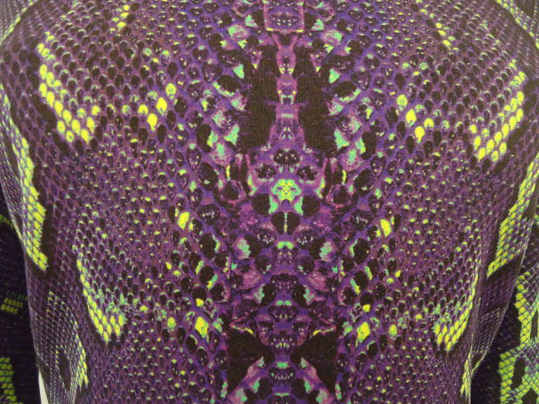 Roberto Cavalli - Robe en python imprimé multicolore Pour femmes en vente