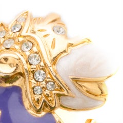 1950s Violet  Monkey Brooch