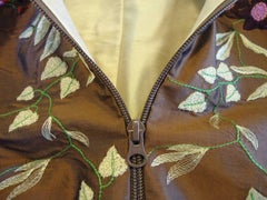 Giuliana Cella Milan Embroidered Brown Silk Jacket