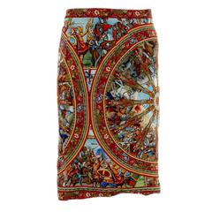 Dolce&Gabbana Multicolored Viscose Sicilian Skirt