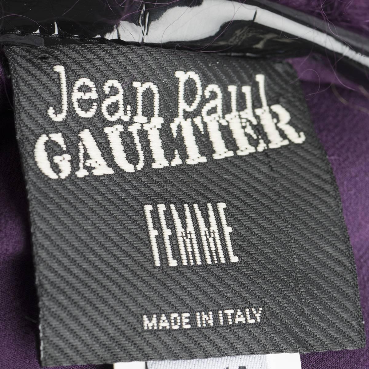 Jean Paul Gaultier Purple Mohair Wool Skirt In Excellent Condition In Gazzaniga (BG), IT