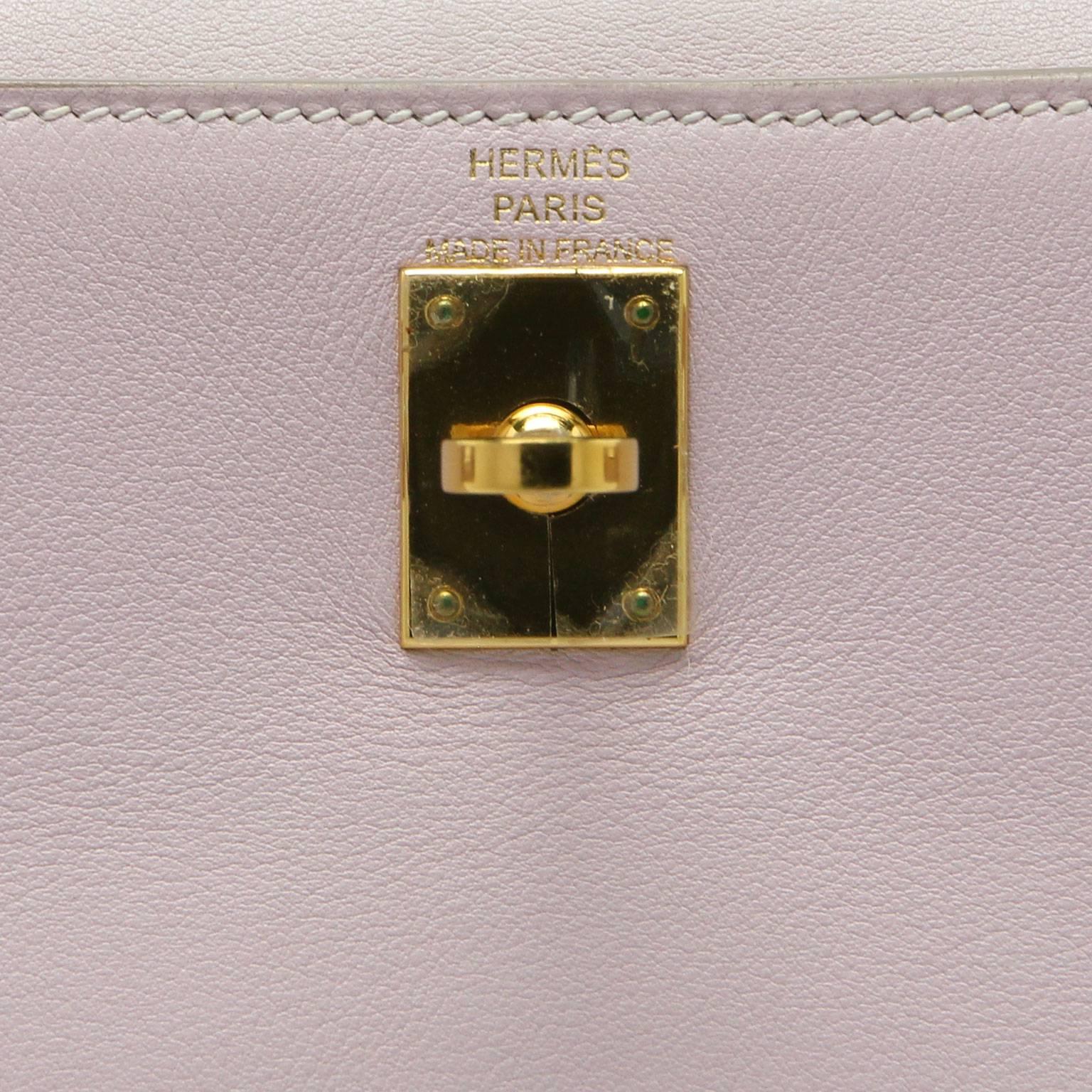 Hermes Kelly Danse Rose Dragee Swift Gold Hardware 1