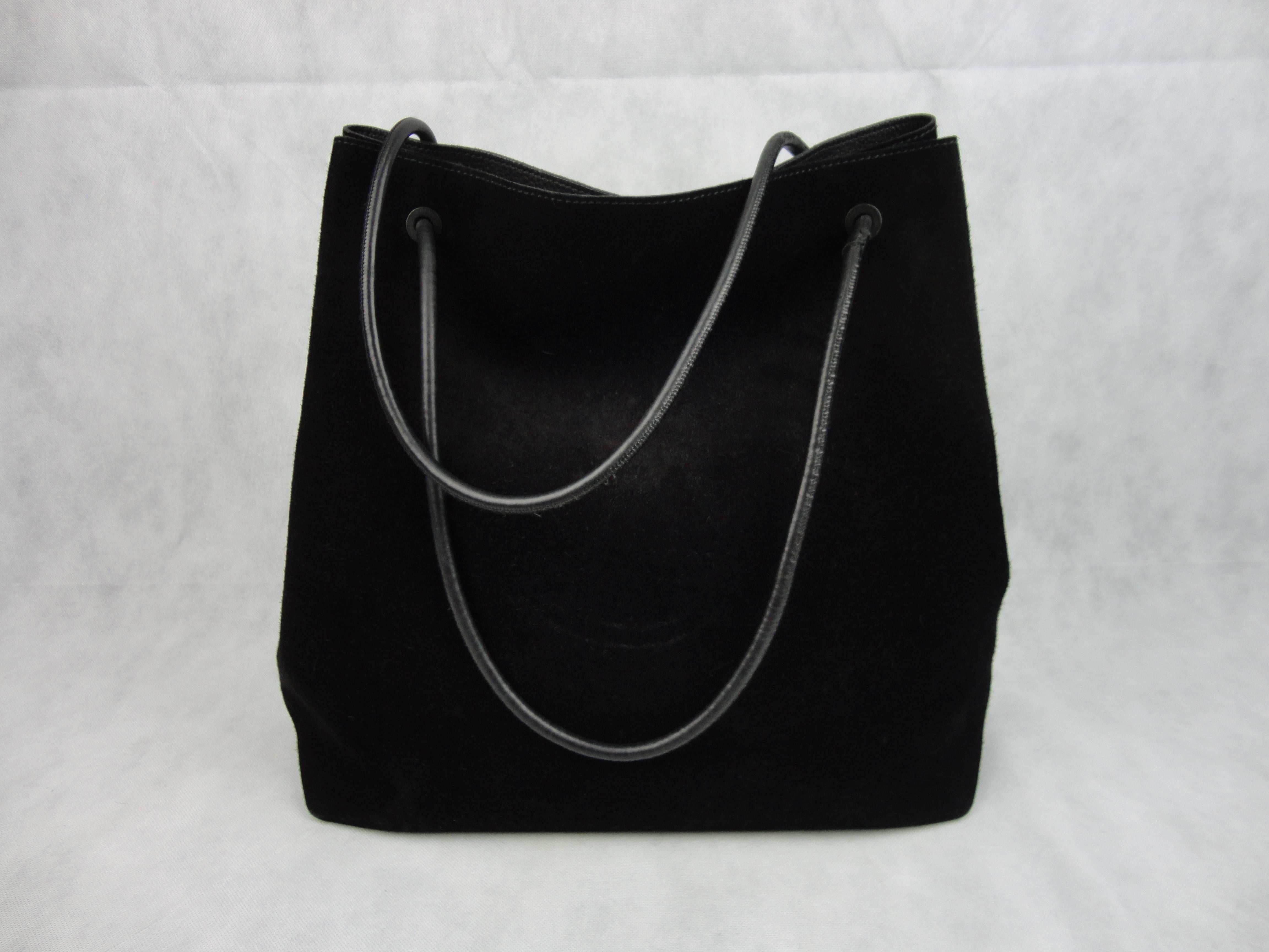 Gucci by Tom Ford XL Black Suede Tote 2