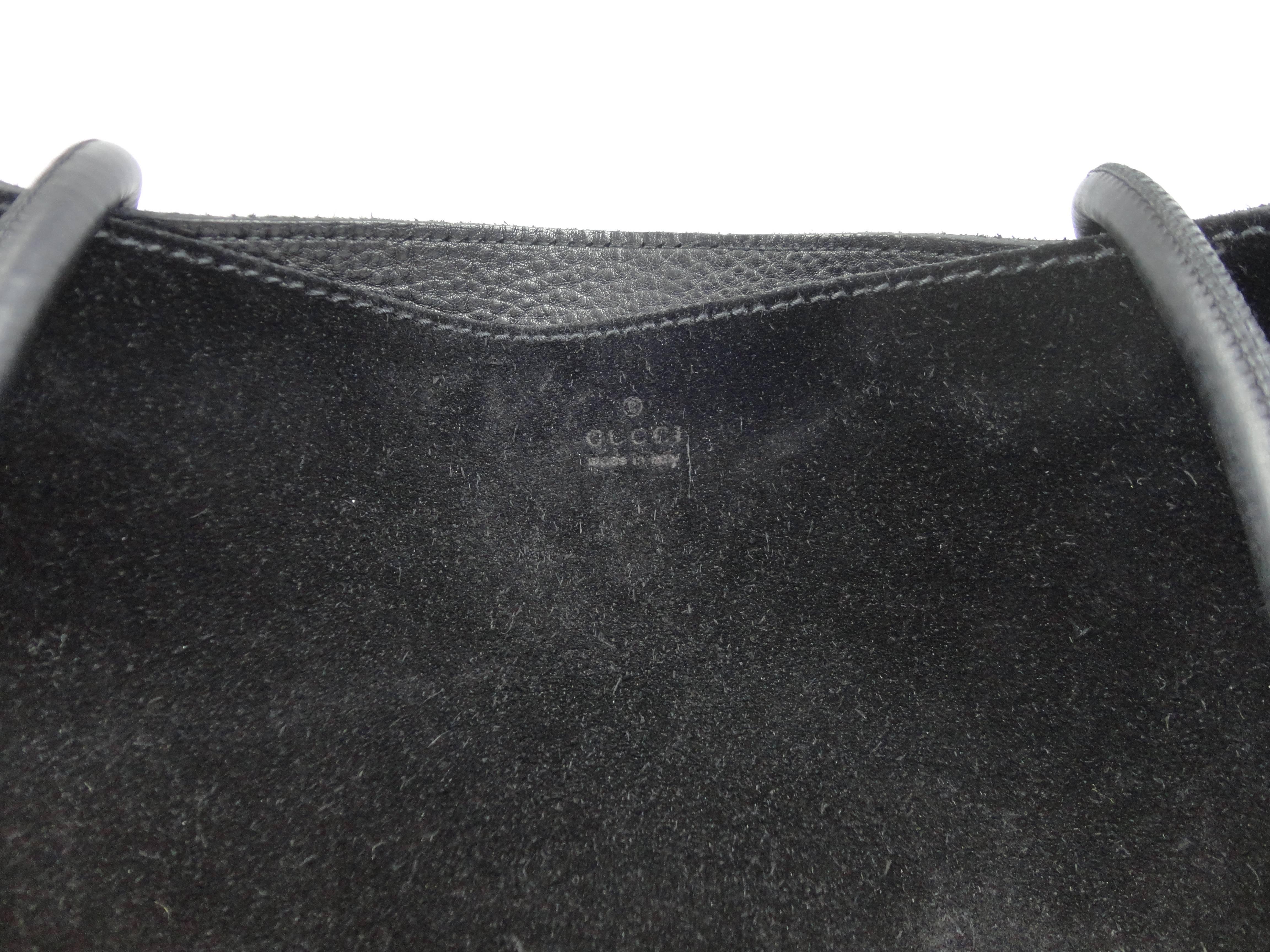 Gucci by Tom Ford XL Black Suede Tote In Excellent Condition In Lisbon, PT