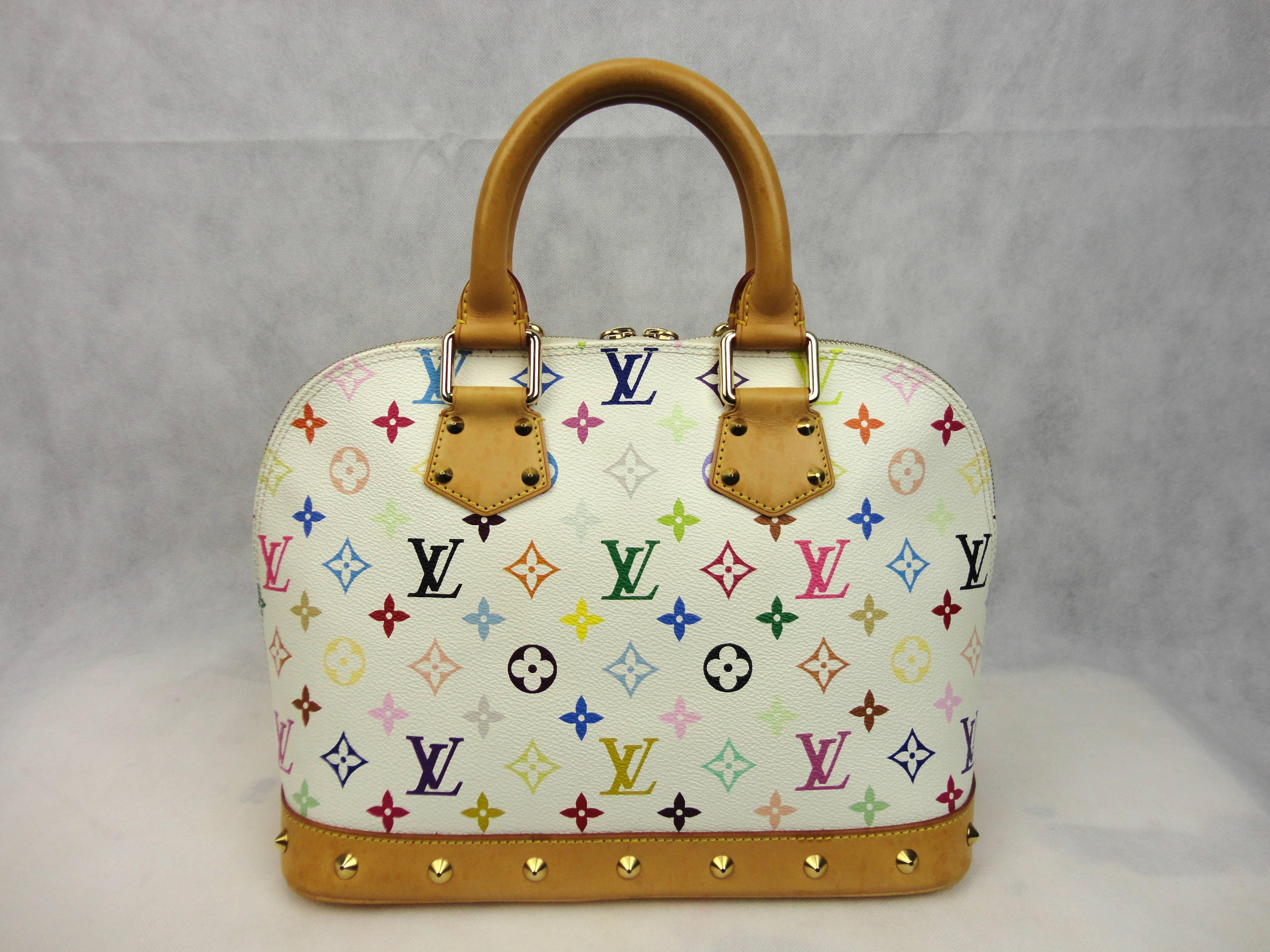 Louis Vuitton Alma Handbag Monogram Multicolor Murakami 1