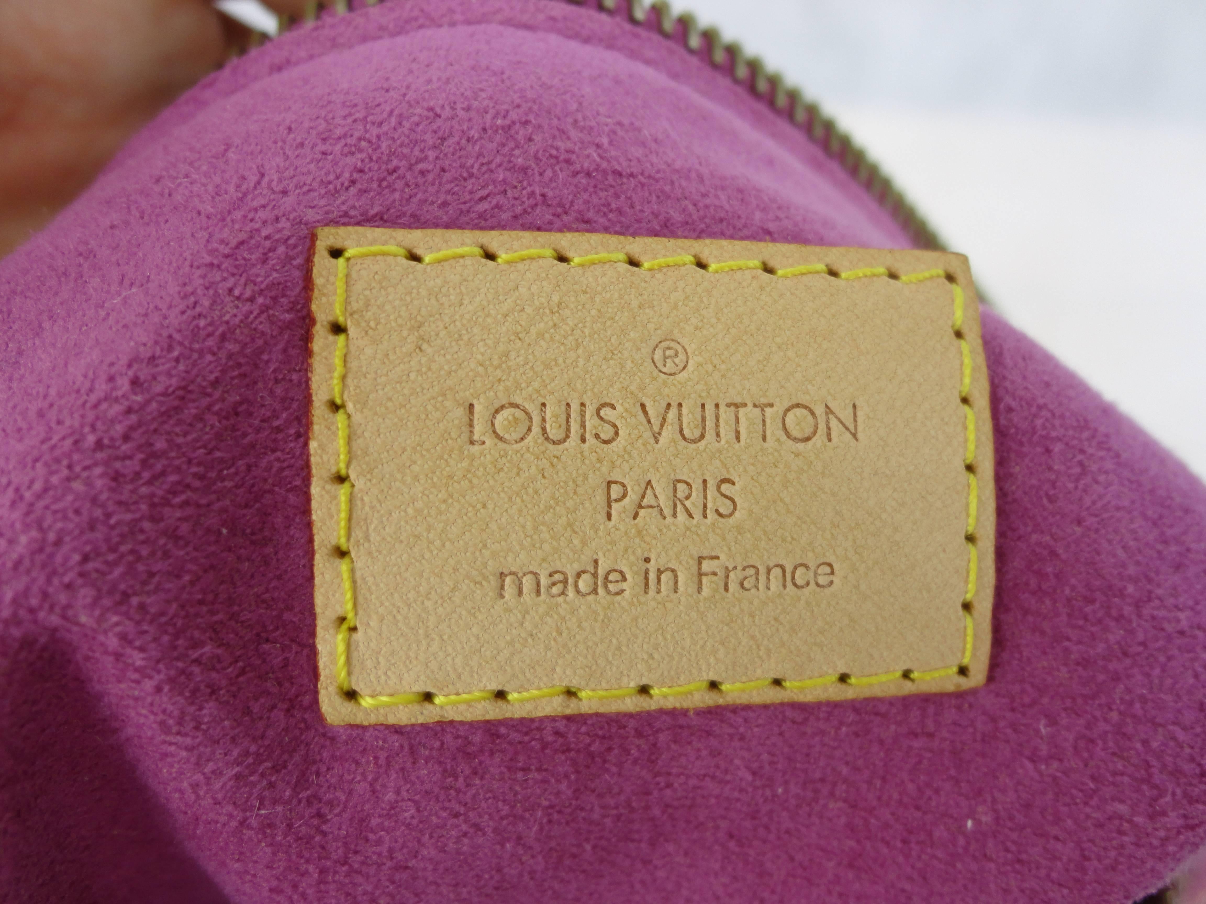 Pink Louis Vuitton Fuchsia Denim Monogram Baggy Bag
