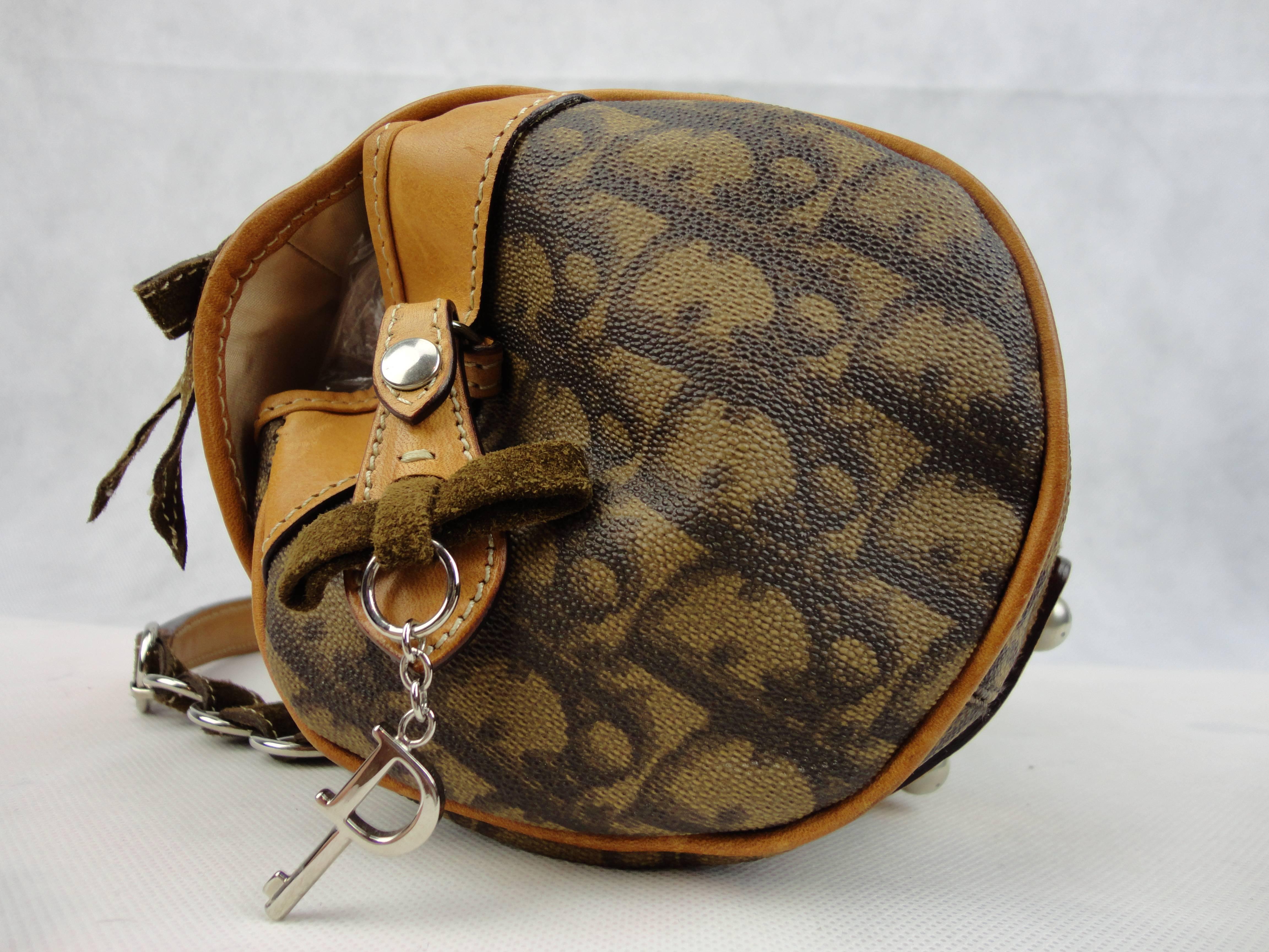 Christian Dior Monogram Romantic Trotter Flap Bag In Excellent Condition In Lisbon, PT
