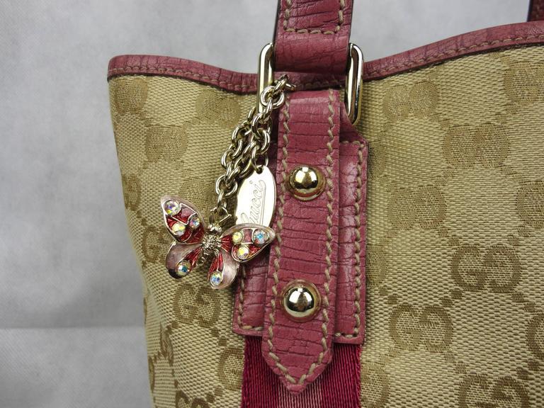 Gucci Tote Monogram Butterfly at 1stDibs