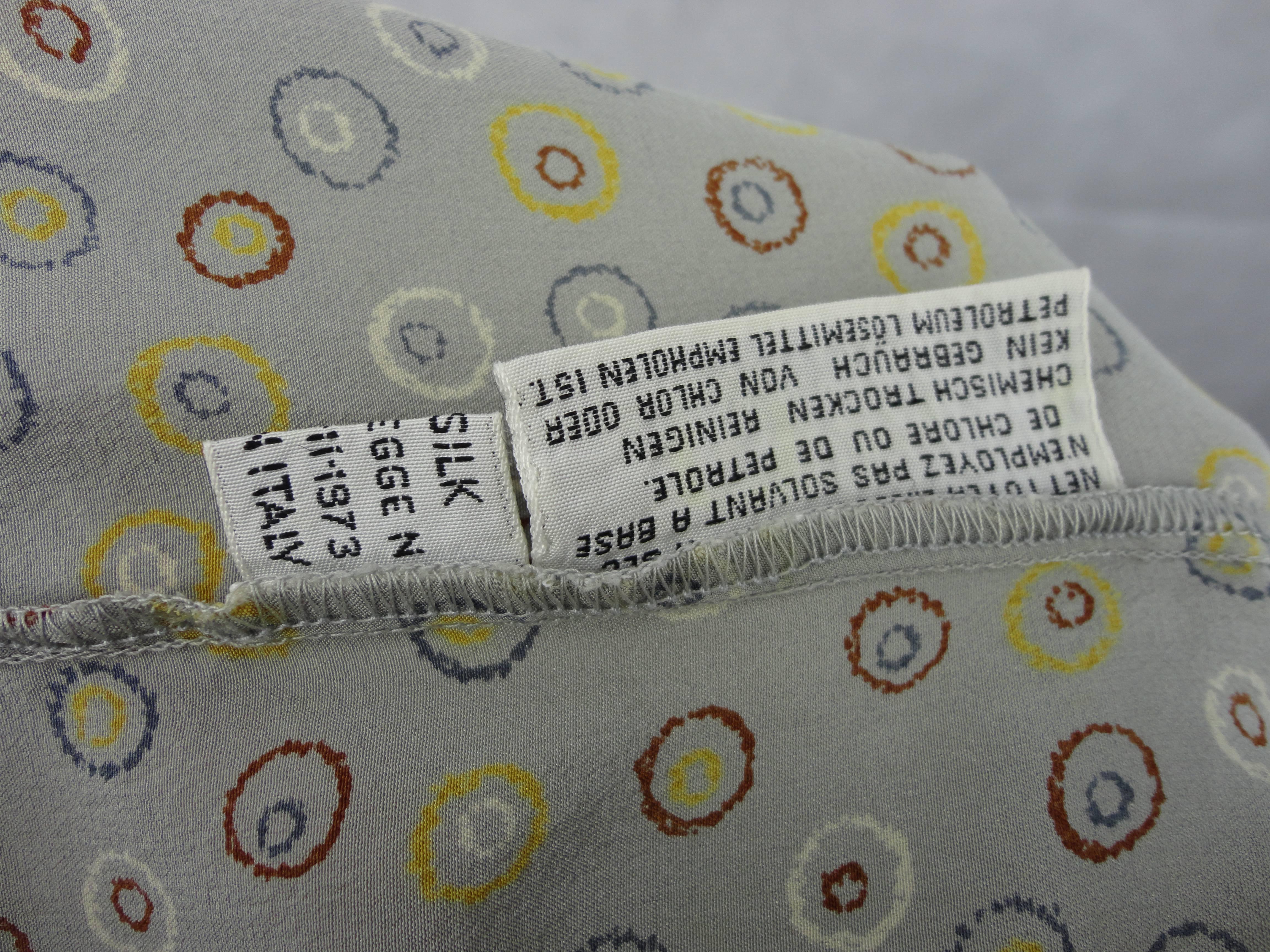 Vintage Christian Dior Silk Shirt In Excellent Condition In Lisbon, PT