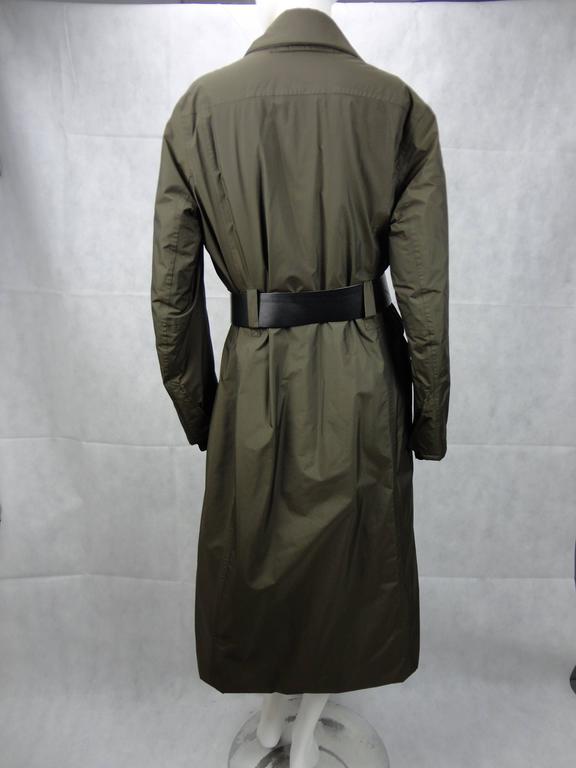 Prada Long Military Green Coat at 1stDibs