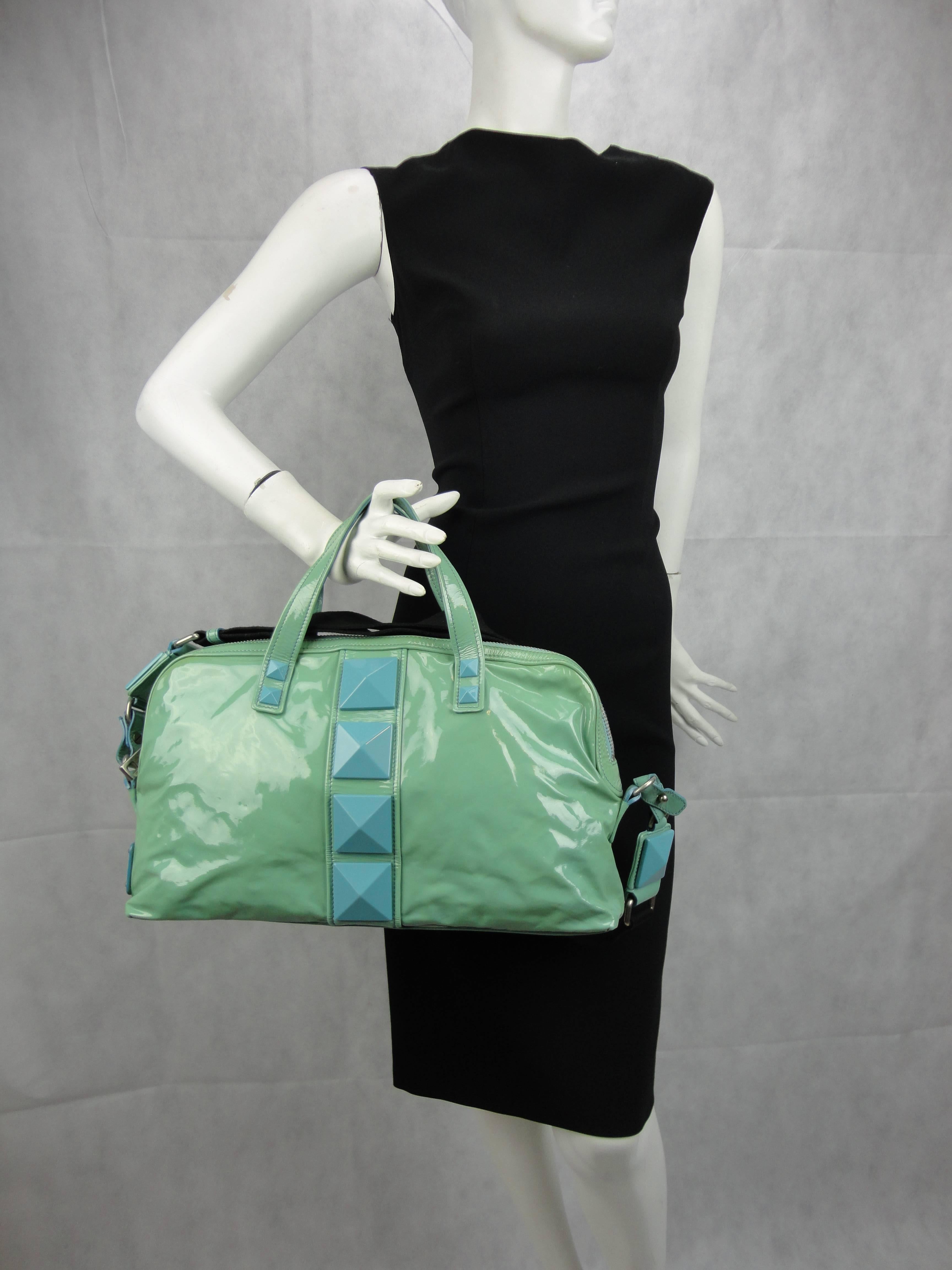 Marc Jacobs Aqua Patent Leather Bag 2