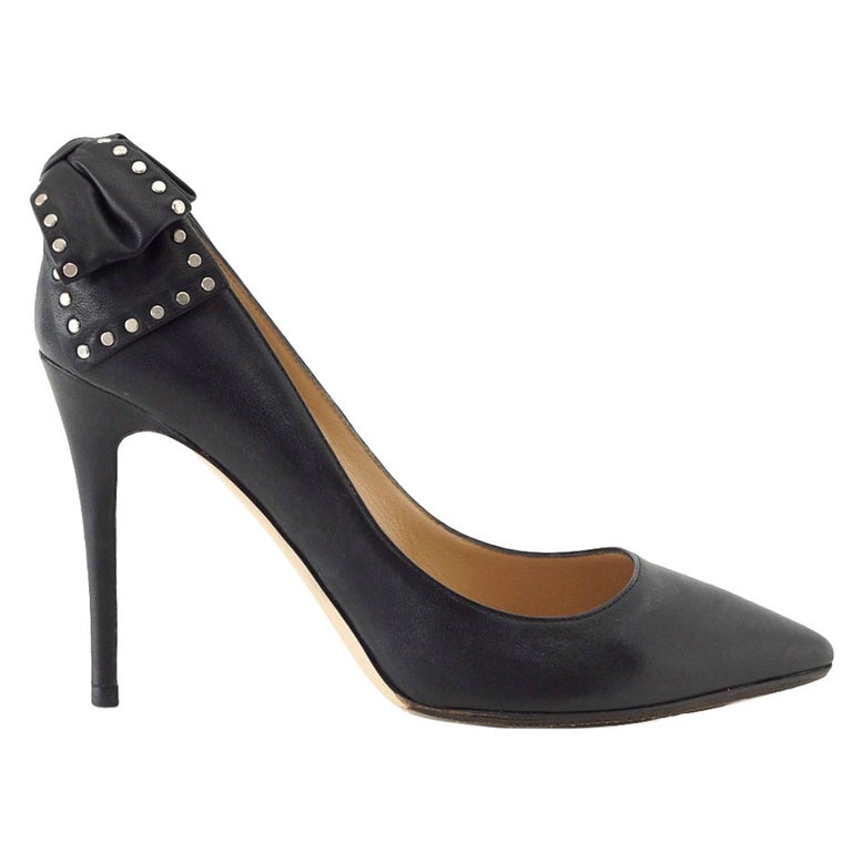 Valentino Shoe Pump Signature Studded Leather Bow 39 / 9 at 1stDibs ...