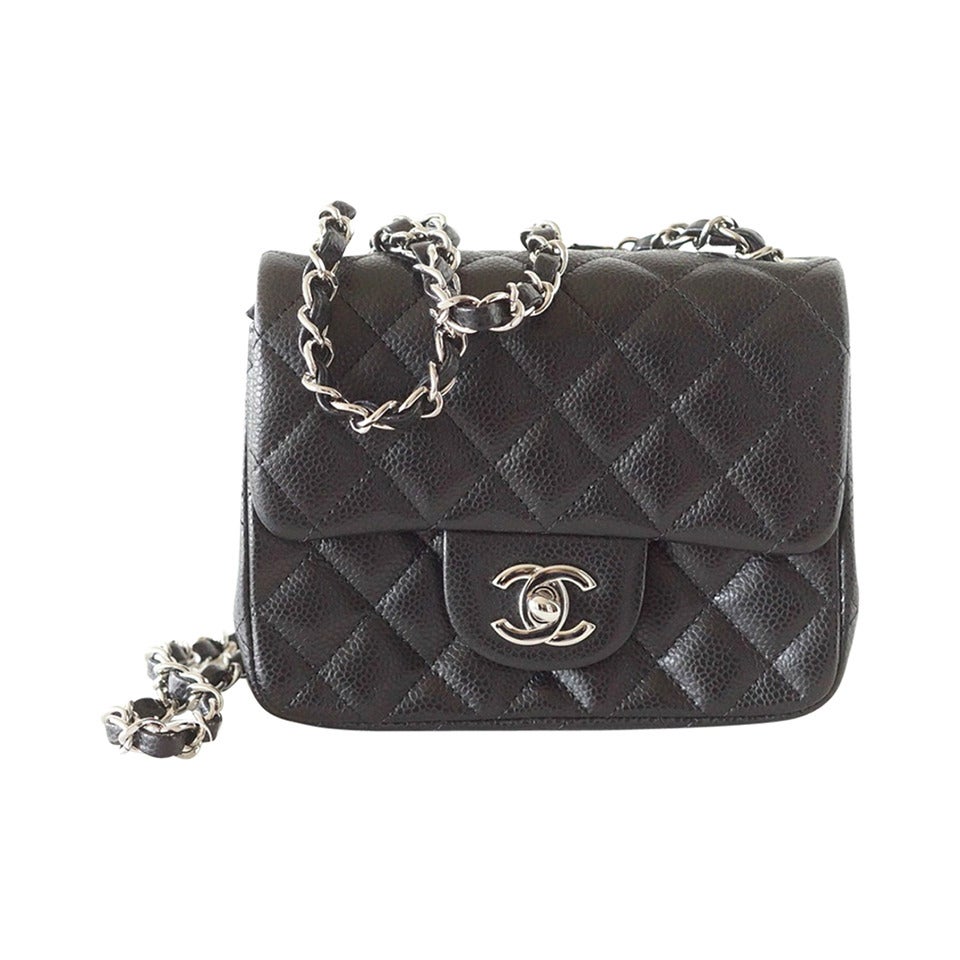 Chanel Seasonal Sweetheart Mini Flap, Black Caviar Leather, Gold Hardware,  New in Box GA001