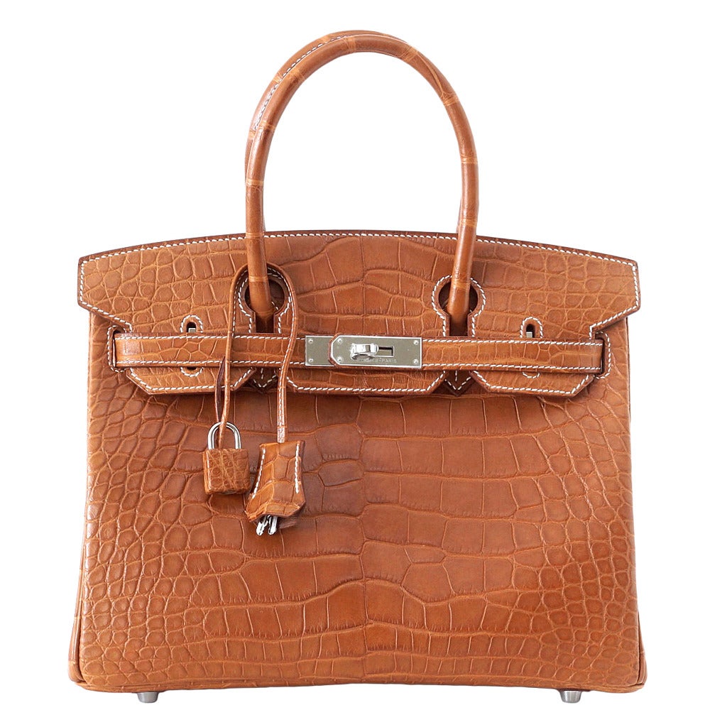 Hermes Birkin 25 Bag Fauve Barenia Leather Palladium Hardware at 1stDibs