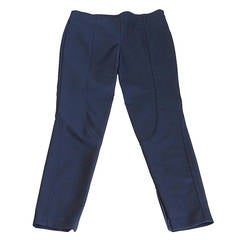 THE ROW pant riding influence zip ankle very dark navy nice light weight S nw