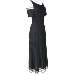 Chanel 07C Dress Cold Shoulder Lace Accent Lovely Fabric Detail 34 / 2 10