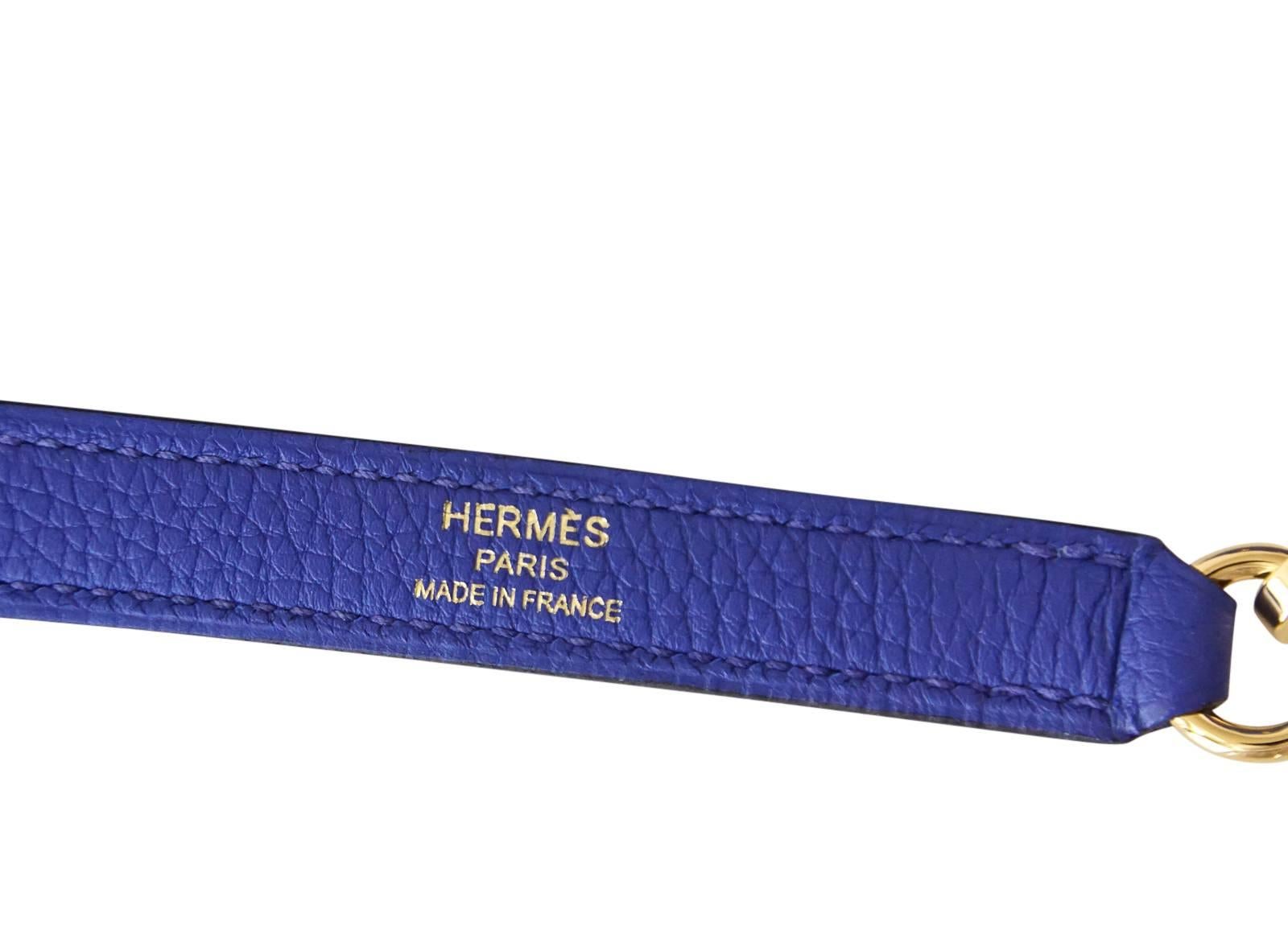 Hermes Retourne Blue Electric GWH Togo Kelly 35 Bag 1