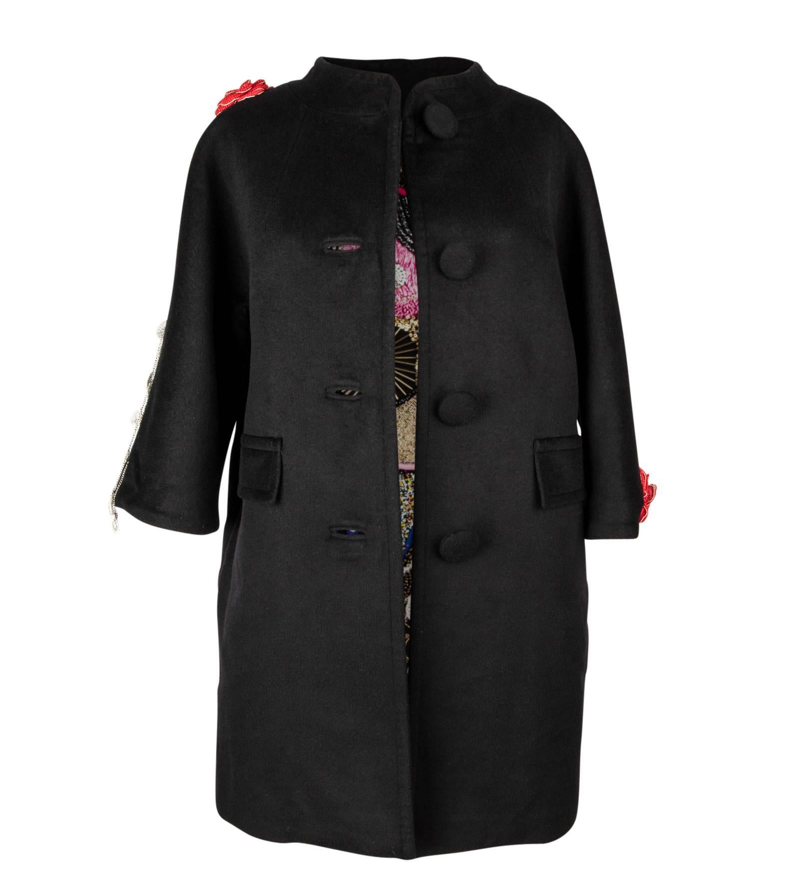 Libertine Limited Edition Rear Skull Embellished Unisex Black Coat New S In New Condition In Miami, FL