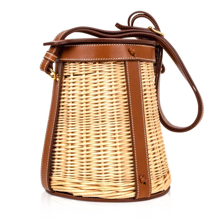 hermes wicker bag