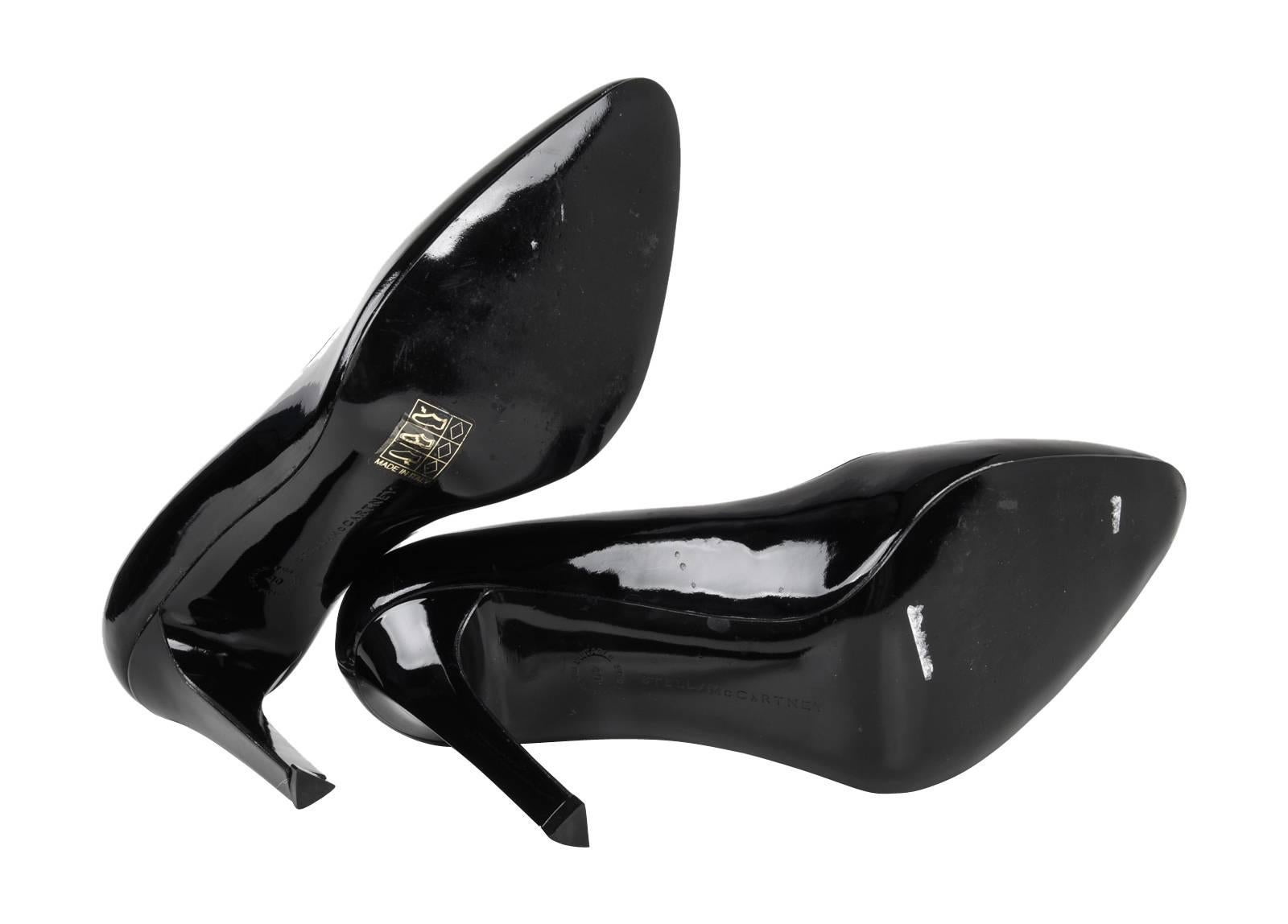 Stella McCartney Shoe Black Patent Leather Morgana Pump 40 / 10 New 3