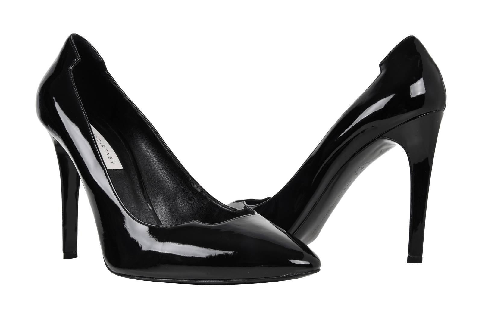 Stella McCartney Shoe Black Patent Leather Morgana Pump 40 / 10 New 2