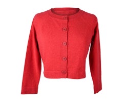 Chanel Cardigan Raspberry Pink Cashmere Cropped 40 / 8
