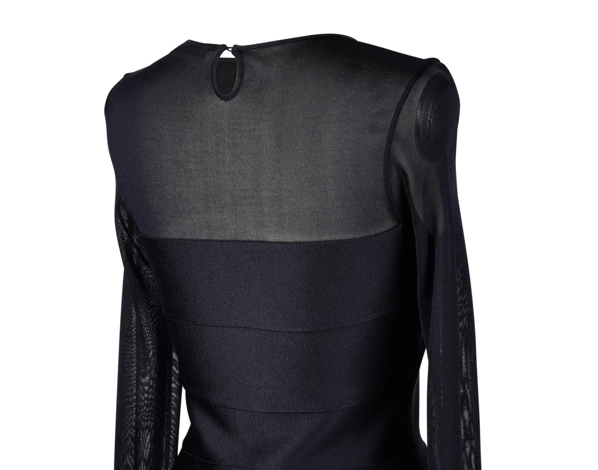 Christian Dior Dress Black Bandage and Mesh 40 / 8 4