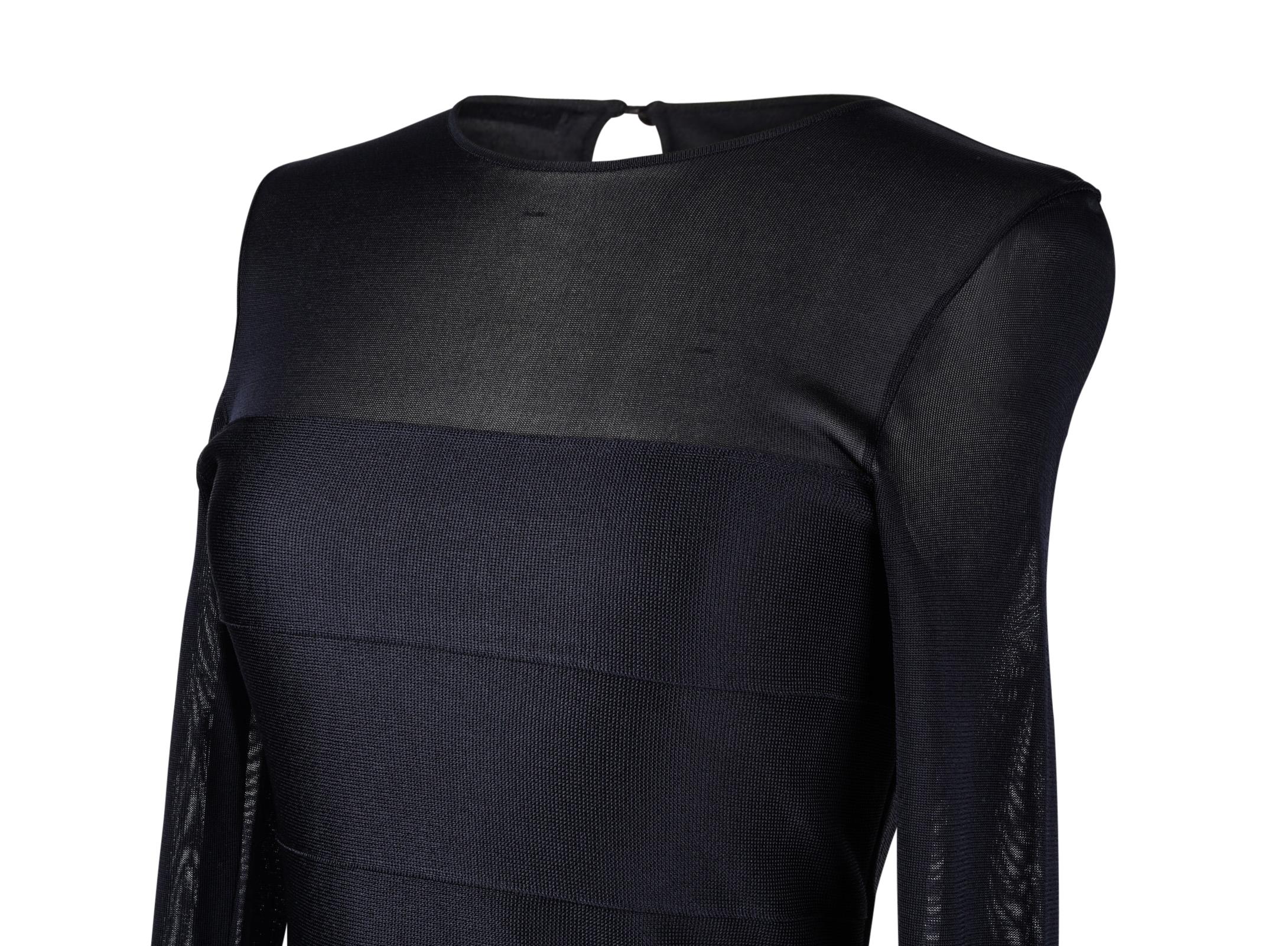 Christian Dior Dress Black Bandage and Mesh 40 / 8 3