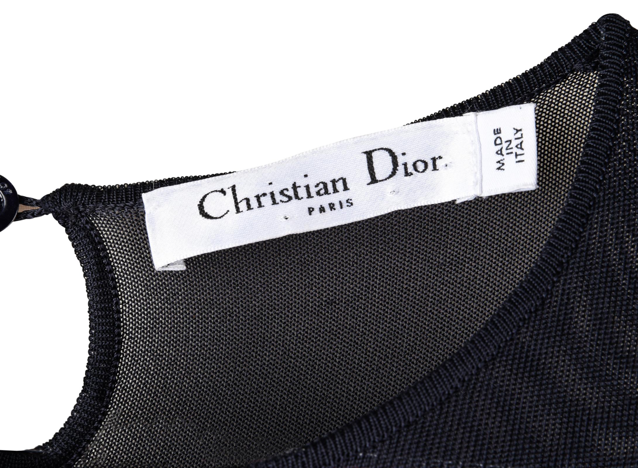 Christian Dior Dress Black Bandage and Mesh 40 / 8 5