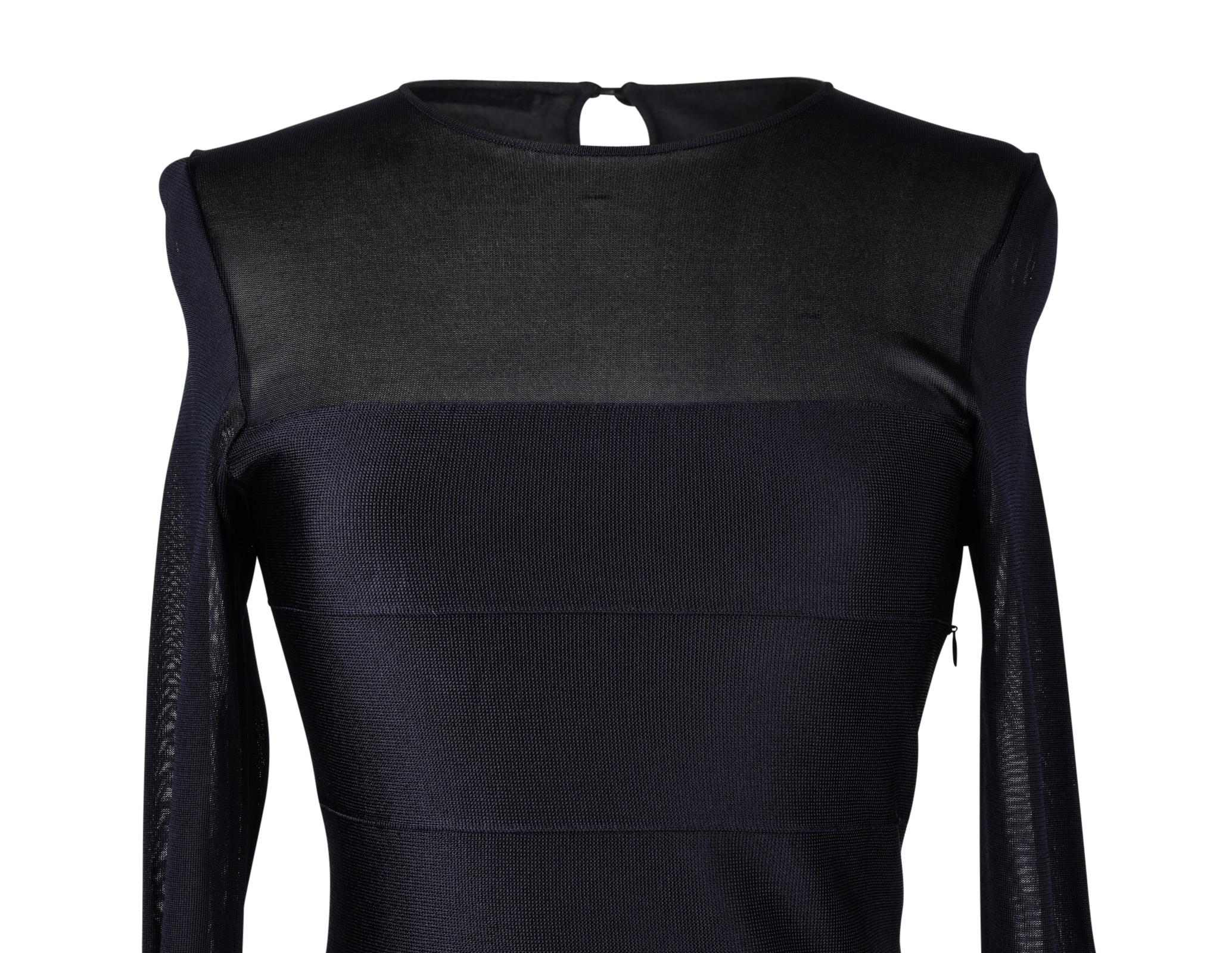 Christian Dior Dress Black Bandage and Mesh 40 / 8 1