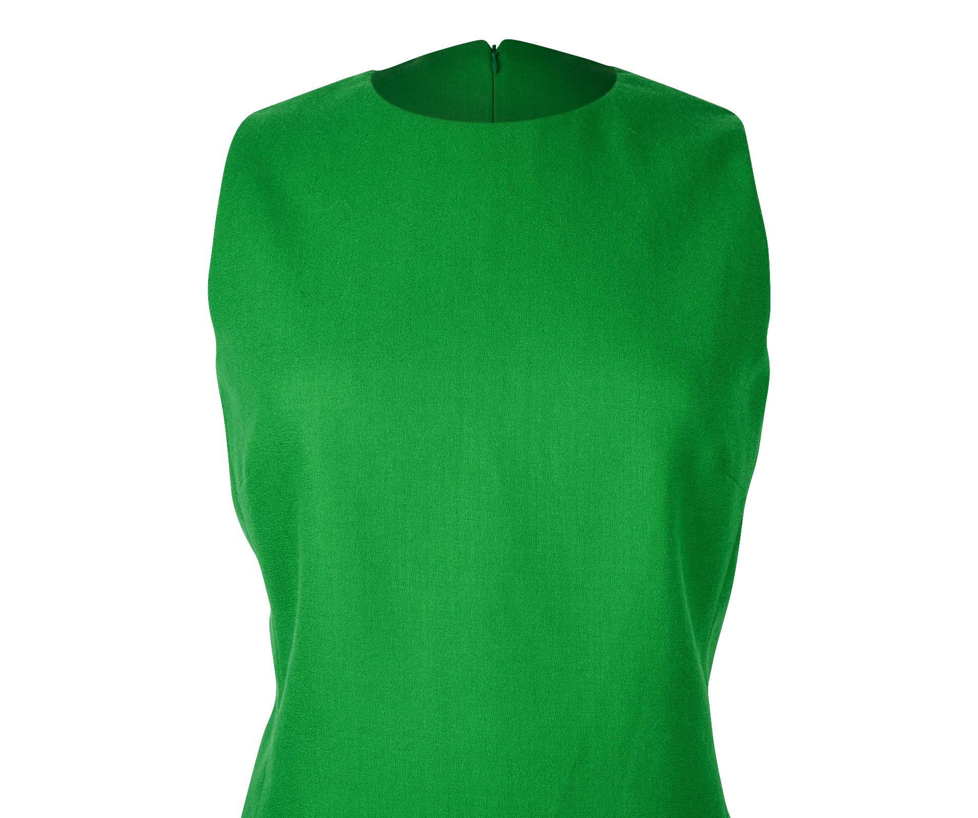 Women's Christian Dior Top Emerald Green Sleeveless Shaped and Fitted fits 8