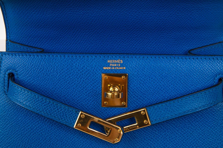 Hermes Mini Kelly Sellier Blue Indigo Courchevel