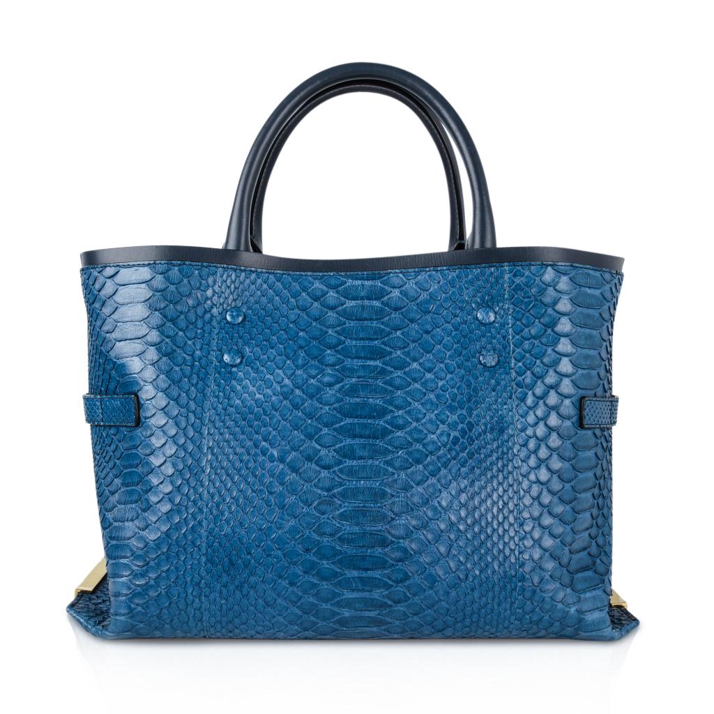 blue python bag