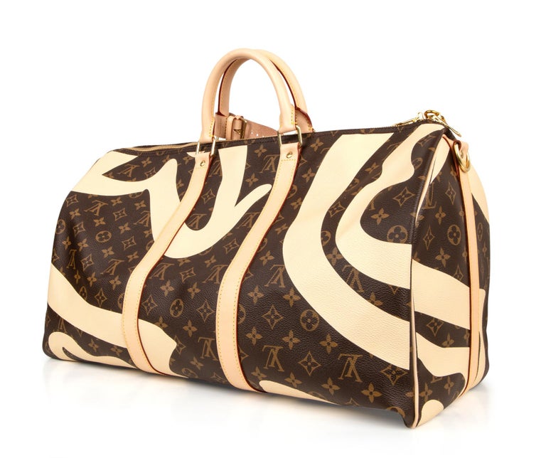 Louis Vuitton Limited Edition Keepall Bandoulière 50 in Black Monogram  Canvas with Galaxy Print, Virgil Abloh, Spring Summer 2019
