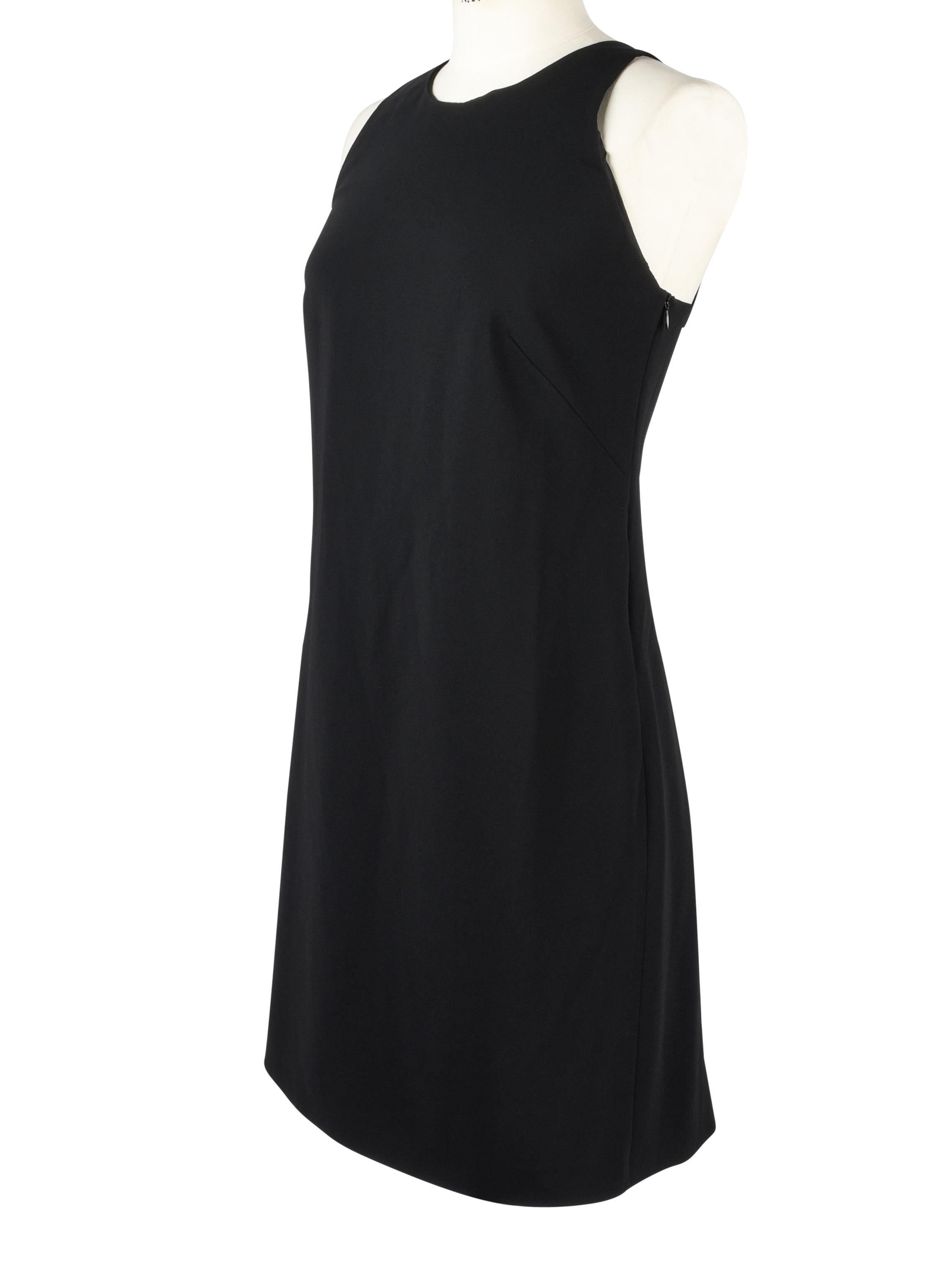 Moschino Dress Black Racer Cut Shoulder Rear Bow and Pleat Detail 42 / 8  1