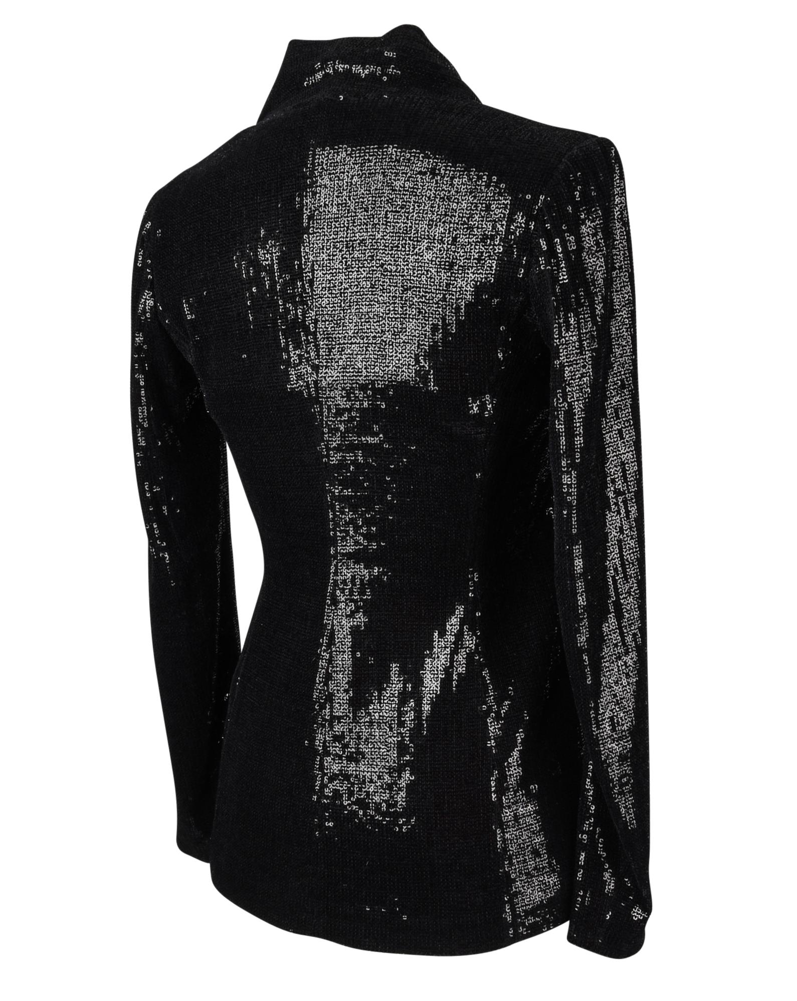 Women's Giorgio Armani Jacket Black Sequined Single Breast 38 / 6 nwt